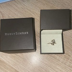 Ross-Simons Diamond Butterfly Ring in 14kt Yellow Gold